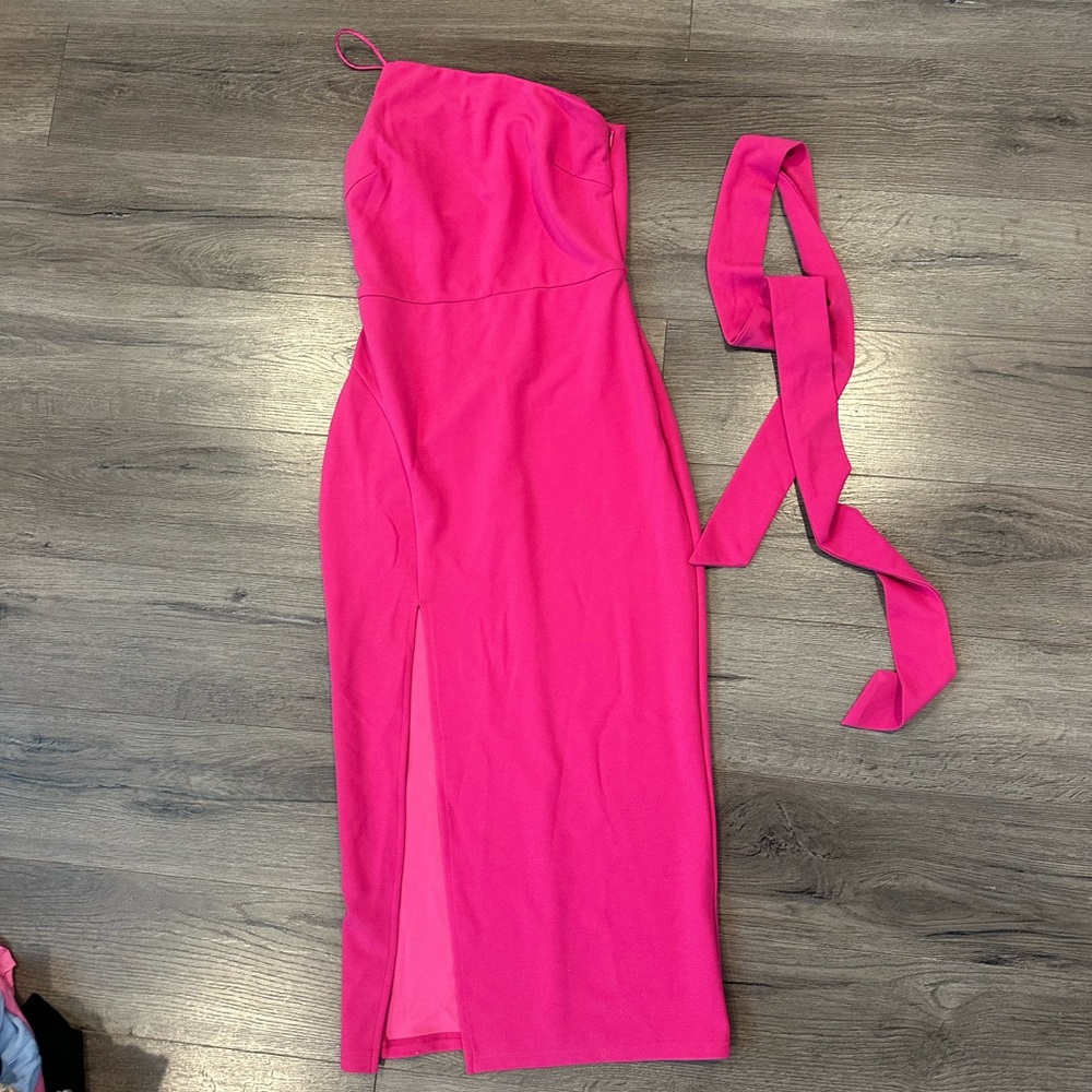 Hello Molly Pink Midi Dress